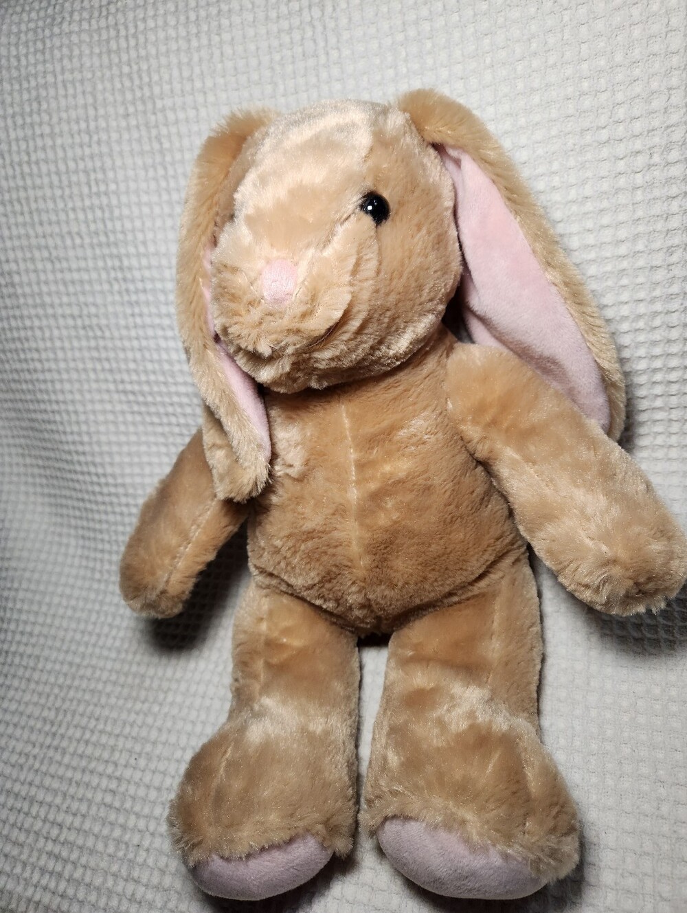 Build-A-Bear Plush Bunny in Tan with Pink Accents